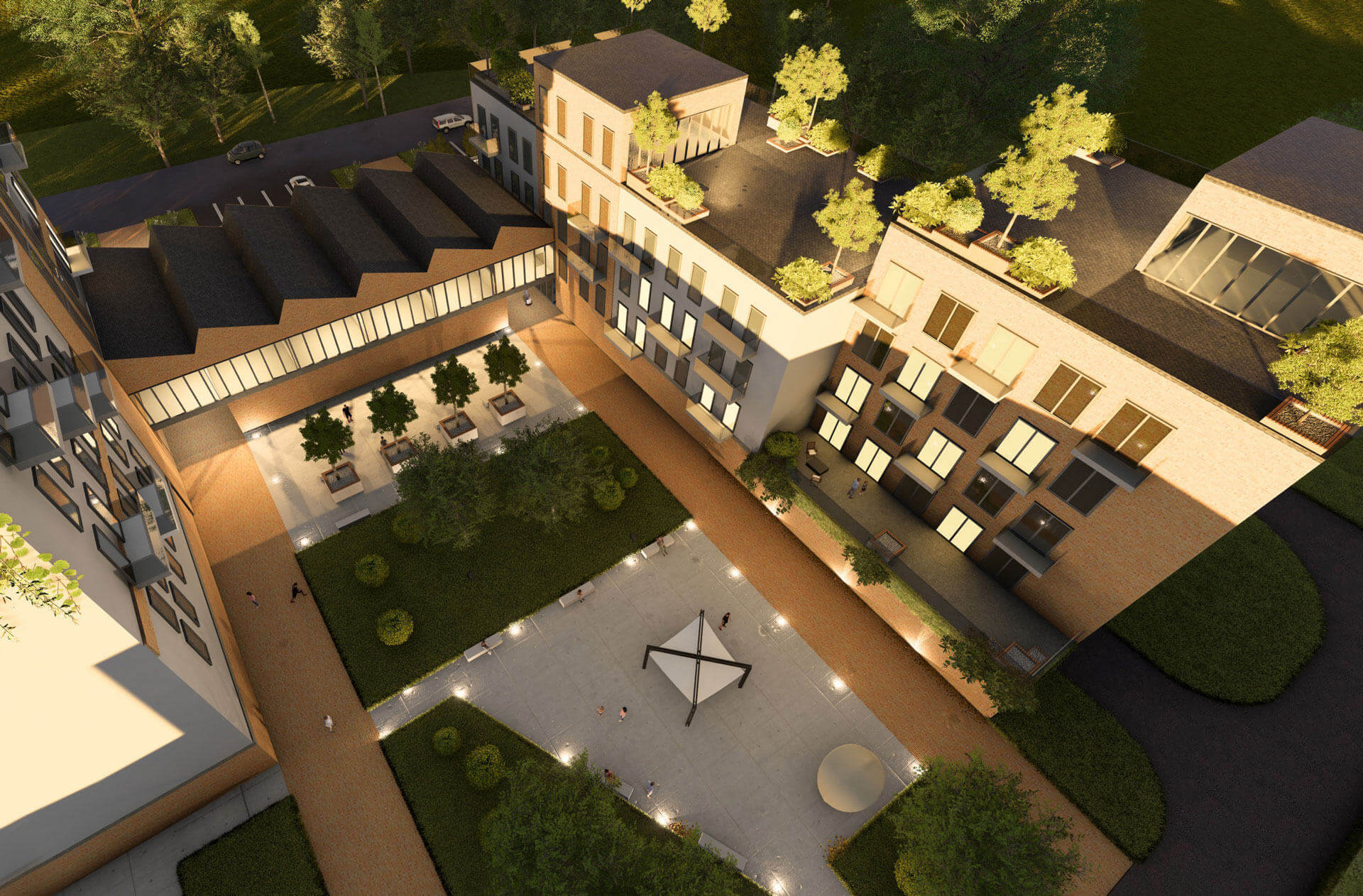 Dąbrowa Górnicza-Ząbkowice. «Apartamenty Ząbkowice» – wizualizacja. Grudzień 2025.