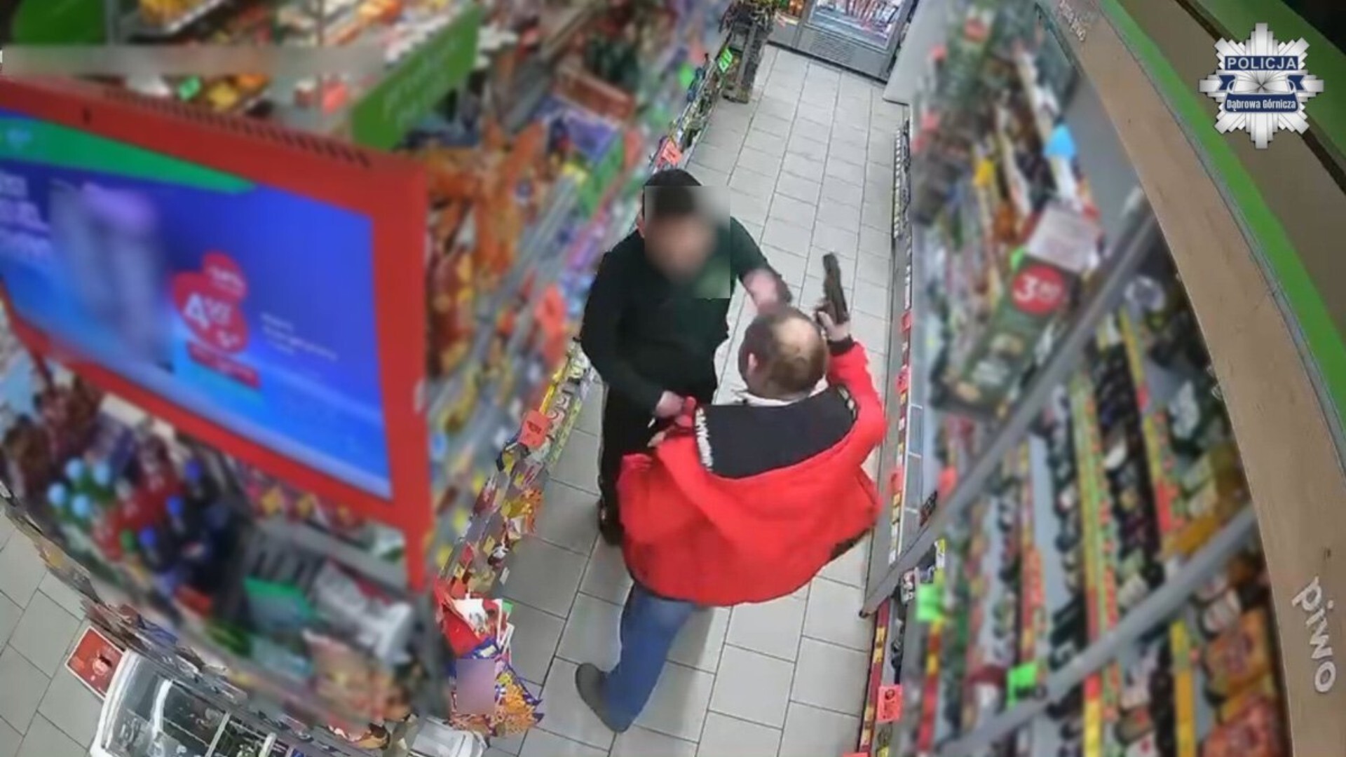 Dąbrowa Górnicza-Ząbkowice. Porachunki w sklepie Żabka z zabawkowym pistoletem. 14 marca 2026