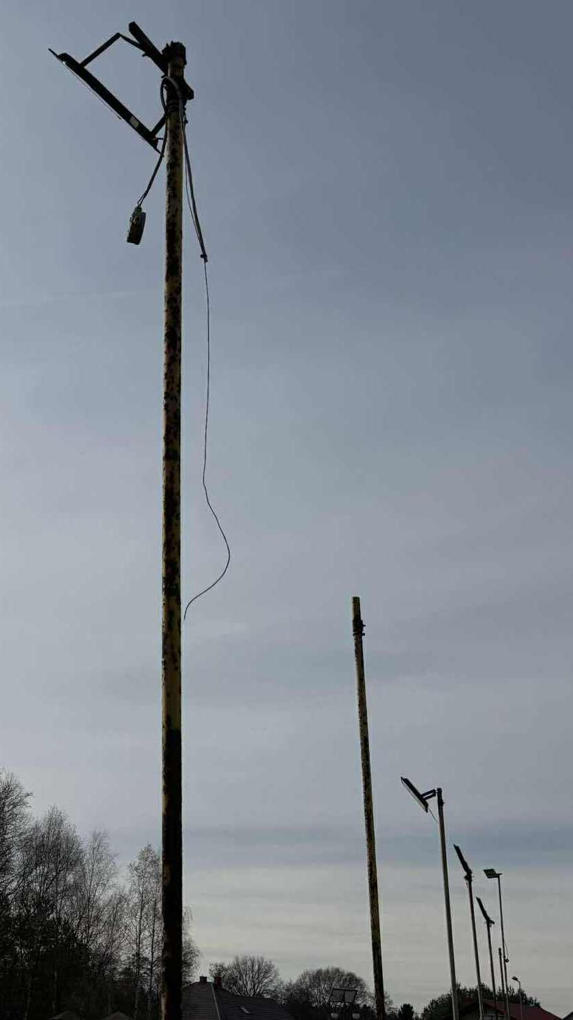 Jaworzno-Ciężkowice. Dewastacja oświetlenia boiska L. K. S. «Ciężkowianka» i kradzież. 7-8 listopada 2025.