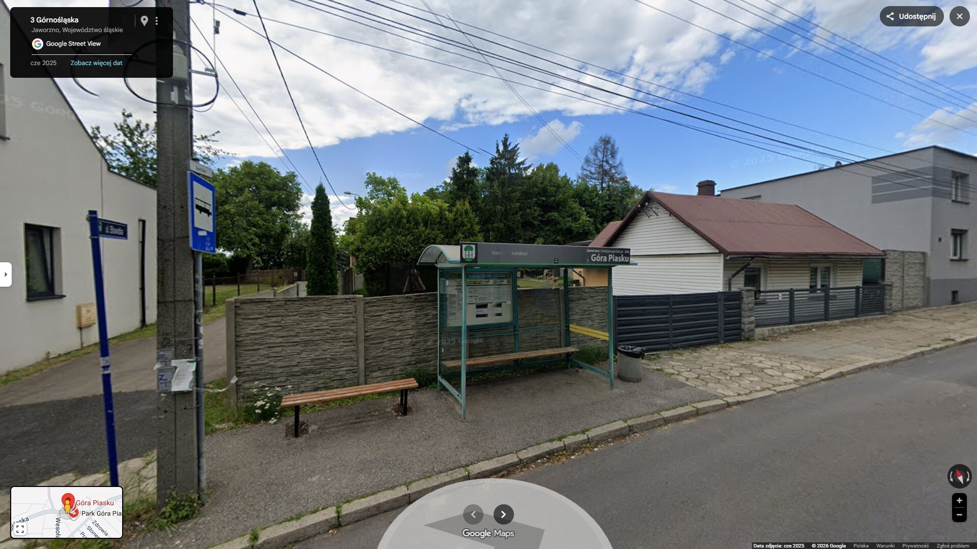 Jaworzno. Przystanek autobusowy Góra Piasku