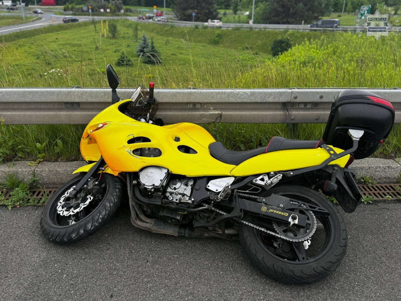 Pyrzowice, Droga ekspresowa S1. Wypadek motocyklisty. 8 czerwca 2025.