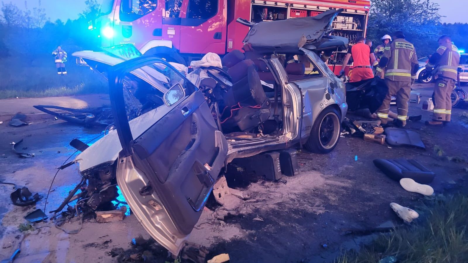 Sączów, powiat będziński. Śmiertelny wypadek na DK78. 1 maja 2025.