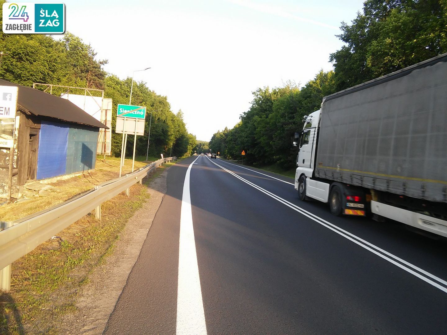 Sieniczno koło Olkusza. DK94 w pobliżu domu tragicznie zmarłej Doroty Bejger. 17 czerwca 2025.