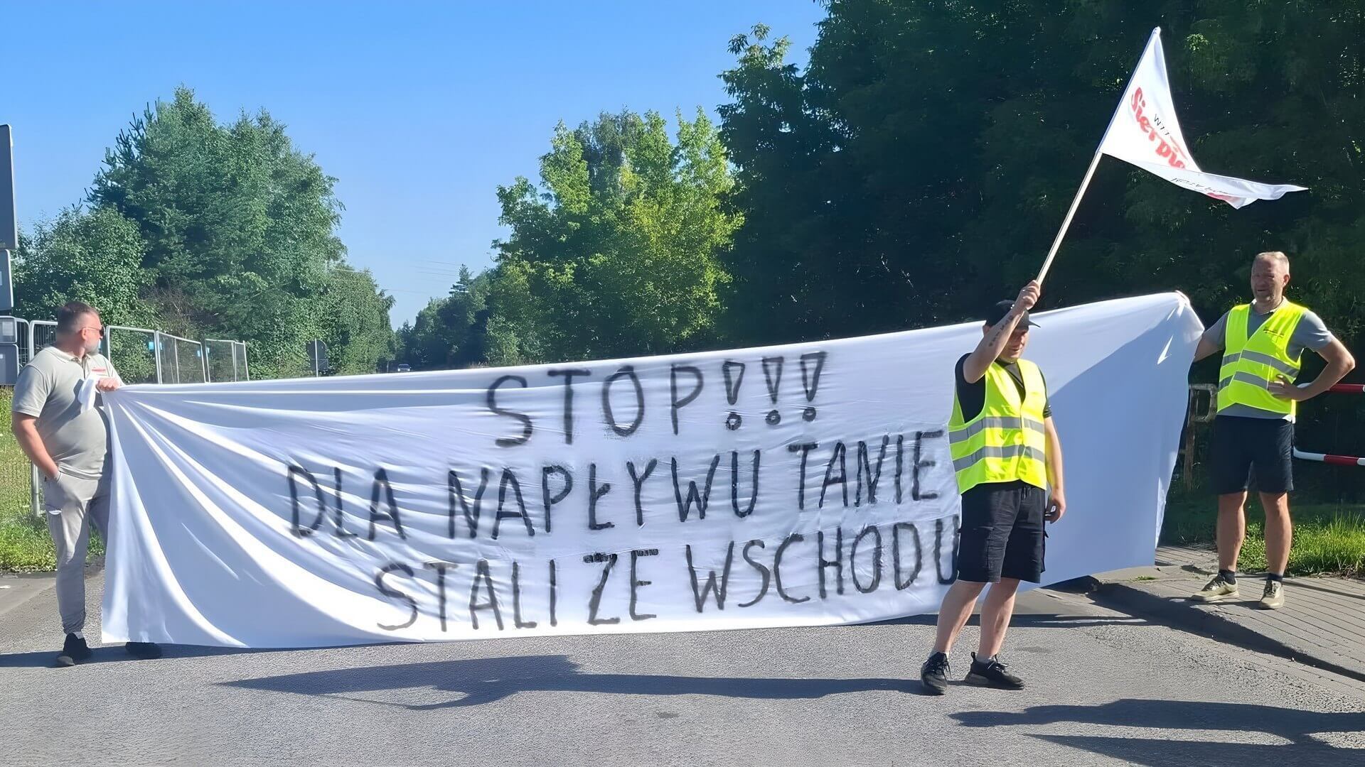 Uwaga, utrudnienia! Związkowcy będą protestować w centrum Dąbrowy Górniczej przeciwko taniej stali i taniemu koksowi w godzinach szczytu