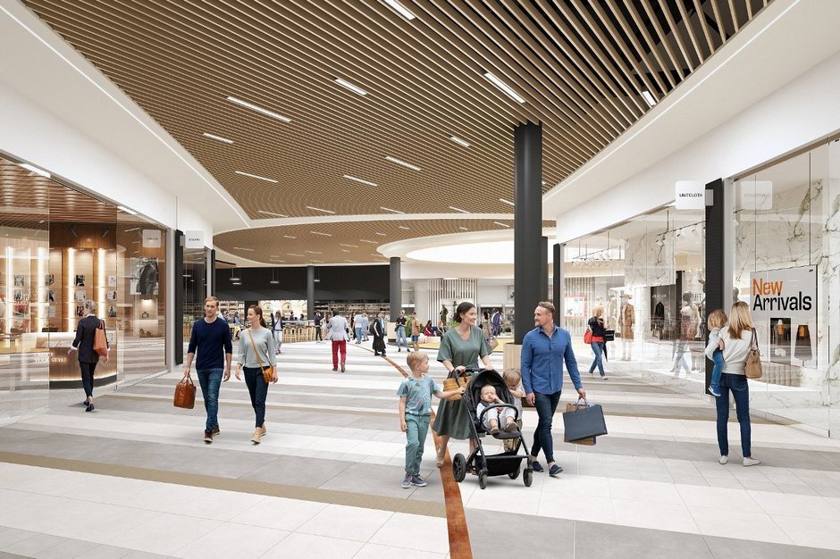 Sosnowiec. Centrum Handlowe «Plejada». Rozbudowa – wizualizacja.