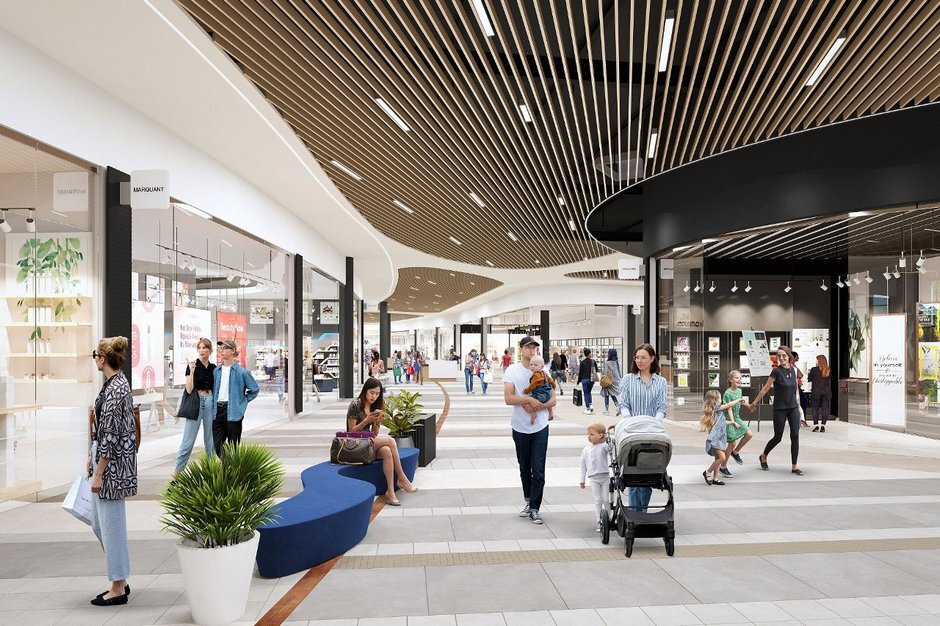 Sosnowiec. Centrum Handlowe «Plejada». Rozbudowa – wizualizacja.