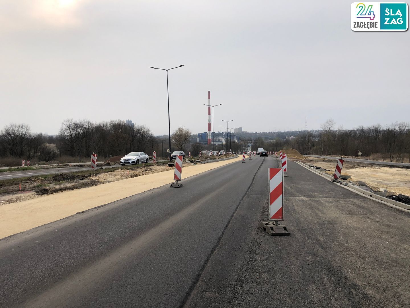 Sosnowiec. Węzeł DK94 i ulicy Piotrkowskiej w budowie. 30 marca 2025.