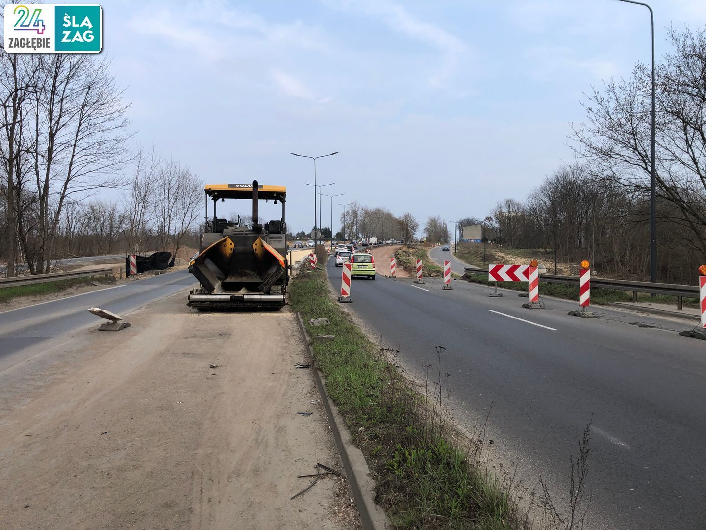 Sosnowiec. Węzeł DK94 i ulicy Piotrkowskiej w budowie. 30 marca 2025.