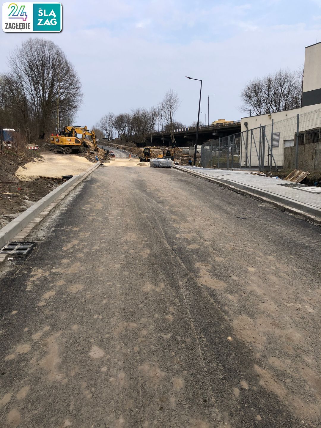 Sosnowiec. Węzeł DK94 i ulicy Piotrkowskiej w budowie. 30 marca 2025.