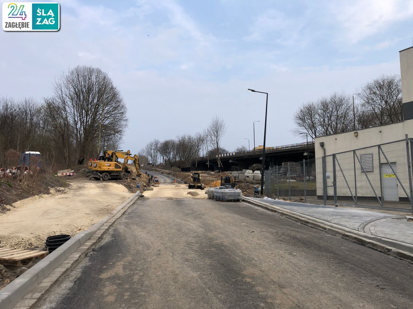 Sosnowiec. Węzeł DK94 i ulicy Piotrkowskiej w budowie. 30 marca 2025.