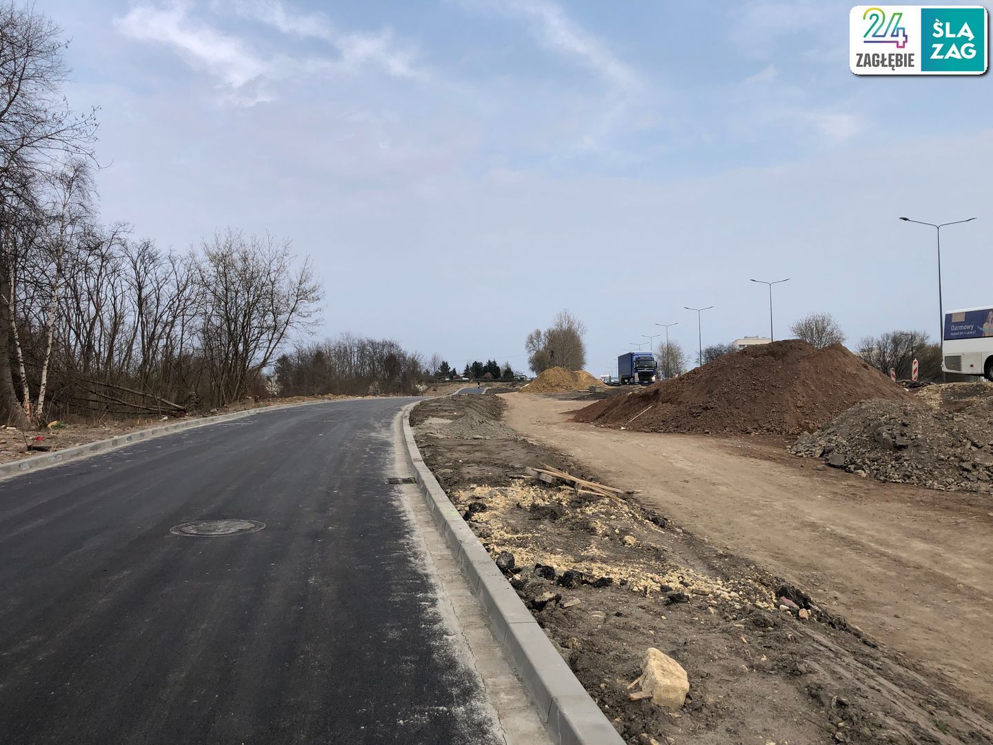Sosnowiec. Węzeł DK94 i ulicy Piotrkowskiej w budowie. 30 marca 2025.