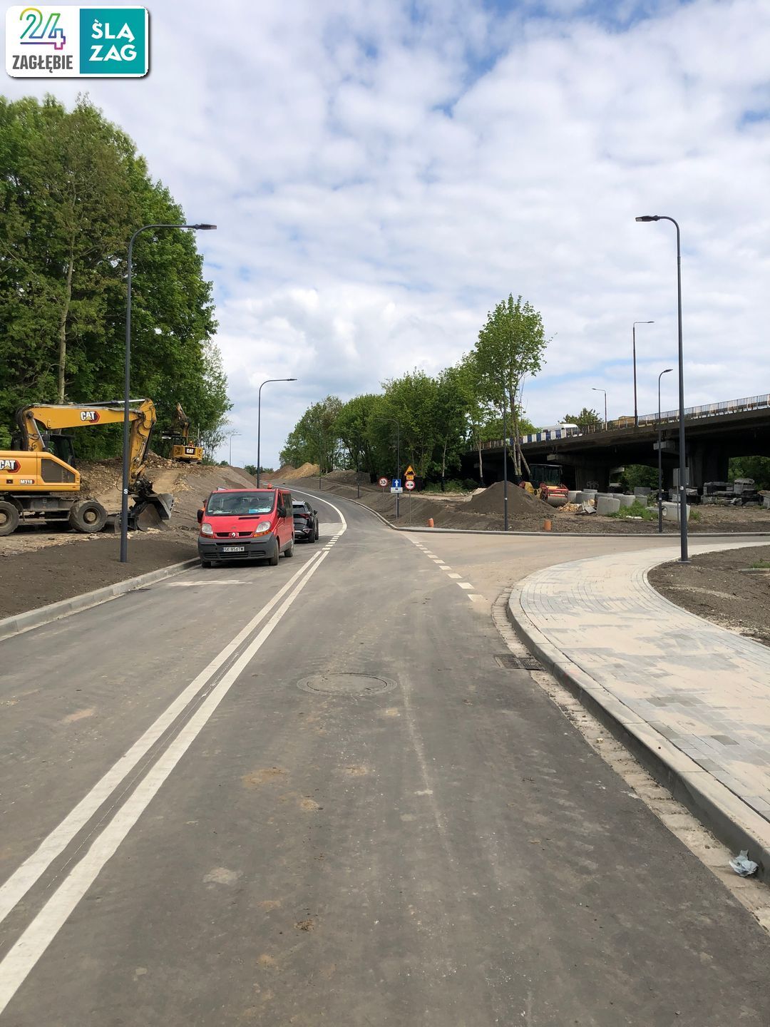 Sosnowiec. Węzeł DK94 i ulicy Piotrkowskiej w budowie. 7 maja 2025.