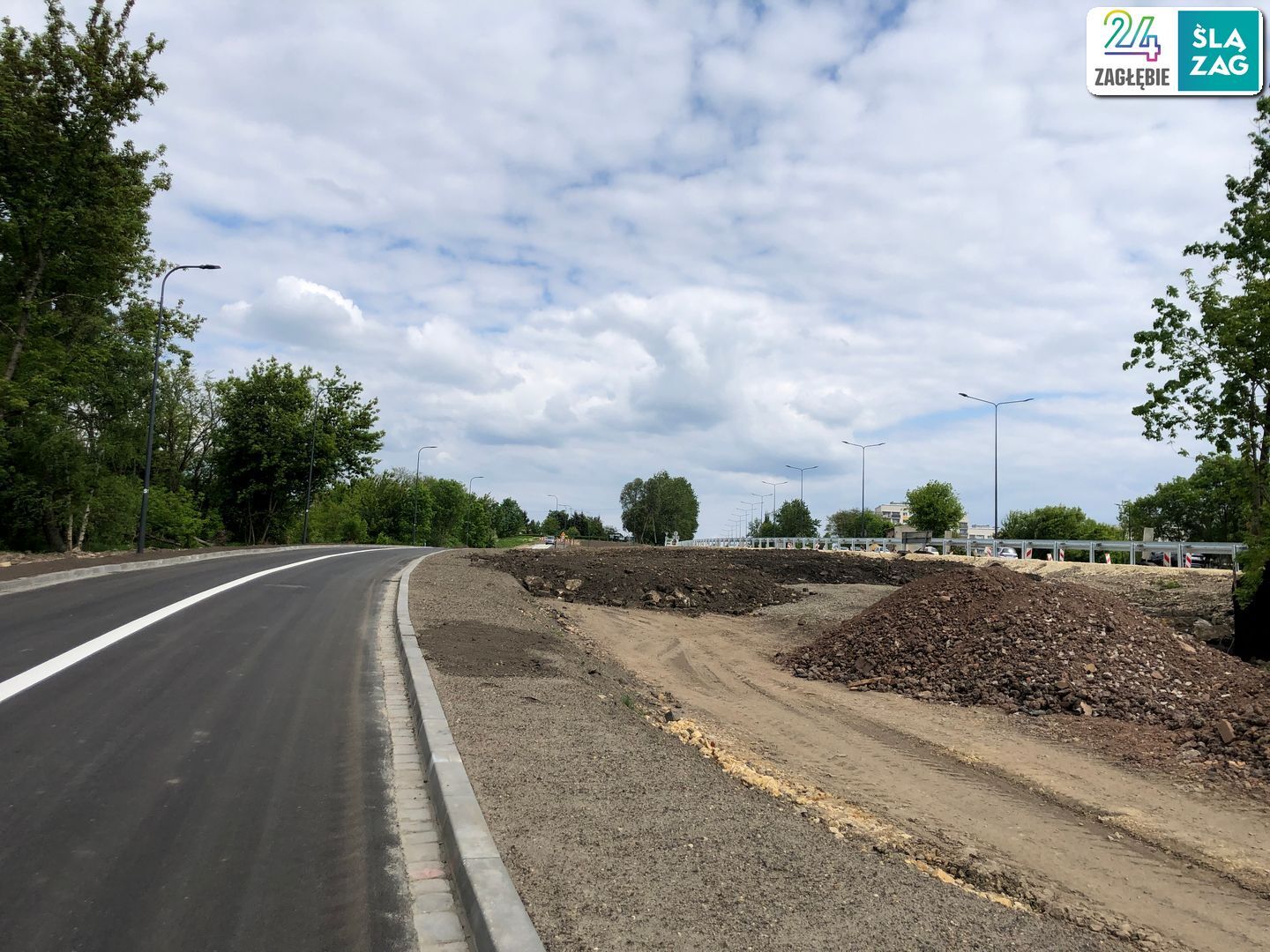 Sosnowiec. Węzeł DK94 i ulicy Piotrkowskiej w budowie. 7 maja 2025.