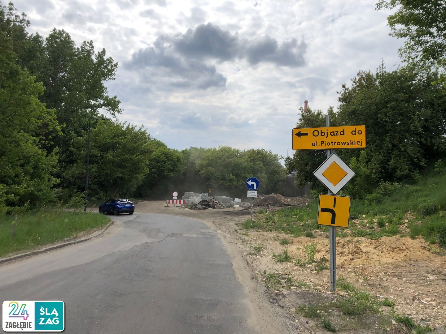 Sosnowiec. Węzeł DK94 i ulicy Piotrkowskiej w budowie. 7 maja 2025.