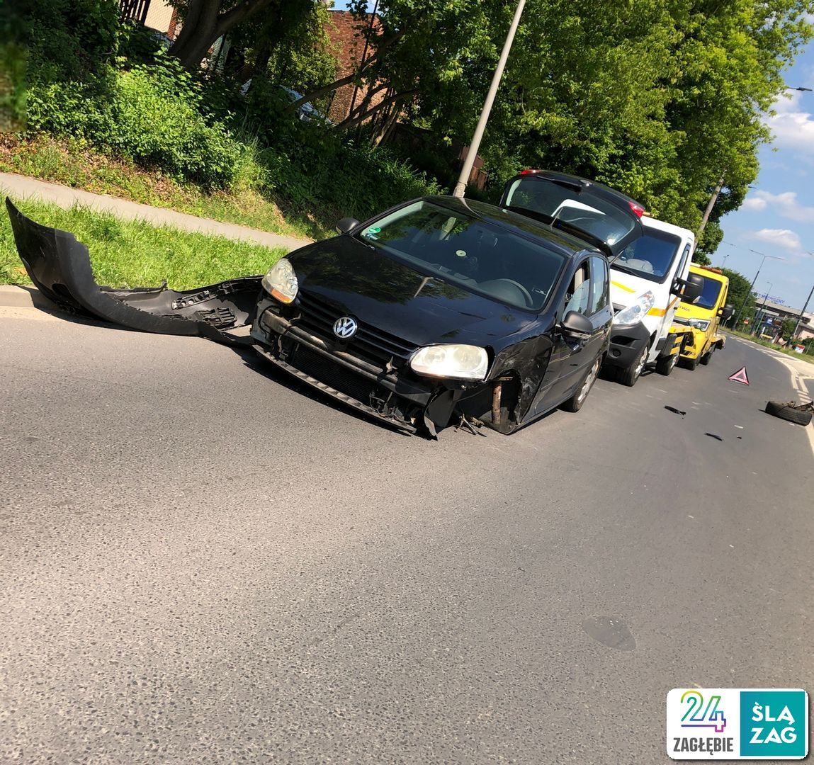 Sosnowiec-Dańdowka. Wypadek przy ulicy gen. Władysława Andersa. 14 czerwca 2025.