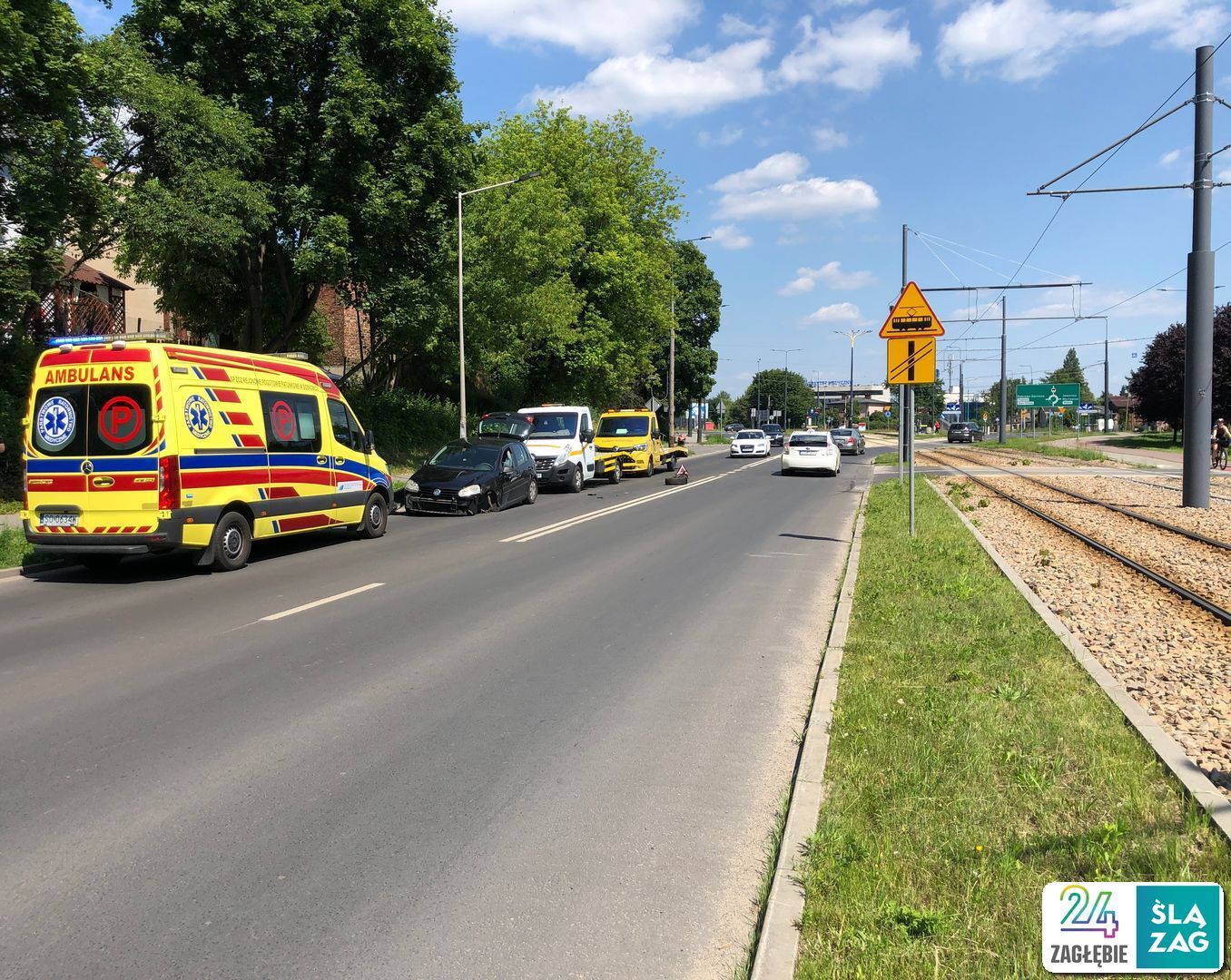 Sosnowiec-Dańdowka. Wypadek przy ulicy gen. Władysława Andersa. 14 czerwca 2025.