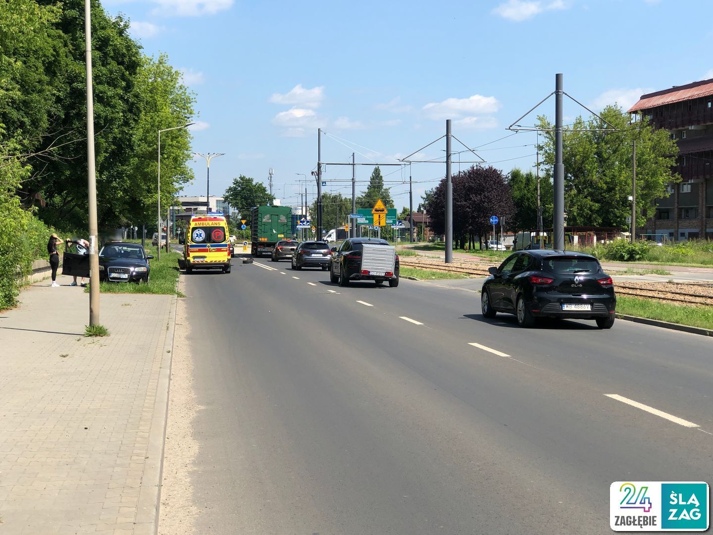 Sosnowiec-Dańdowka. Wypadek przy ulicy gen. Władysława Andersa. 14 czerwca 2025.