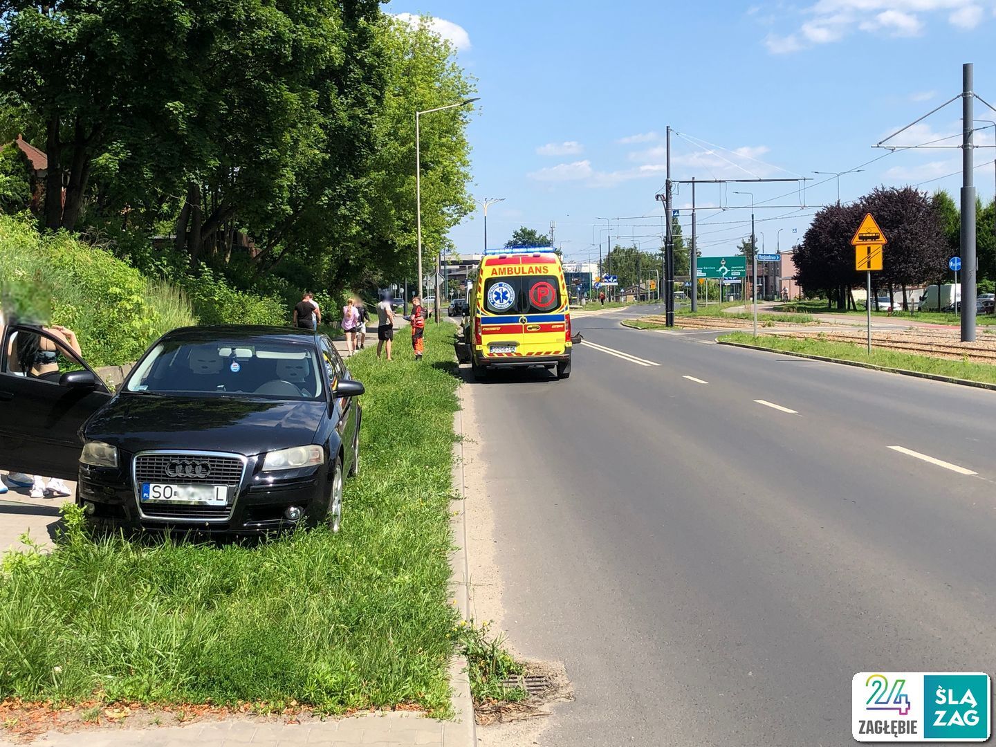 Sosnowiec-Dańdowka. Wypadek przy ulicy gen. Władysława Andersa. 14 czerwca 2025.