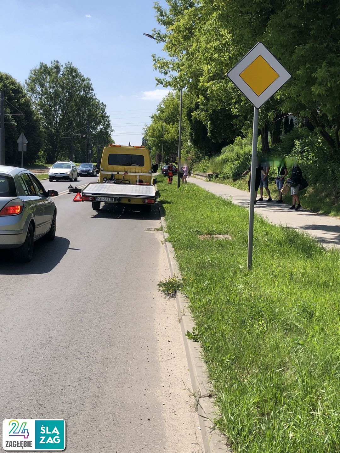 Sosnowiec-Dańdowka. Wypadek przy ulicy gen. Władysława Andersa. 14 czerwca 2025.
