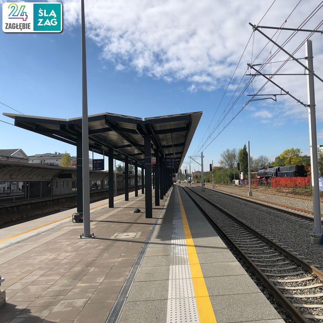 Sosnowiec. Dworzec kolejowy główny. Ostatnie prace przy nowym peronie nr 3 i przed remontem peronu nr 2. 16 października 2025.