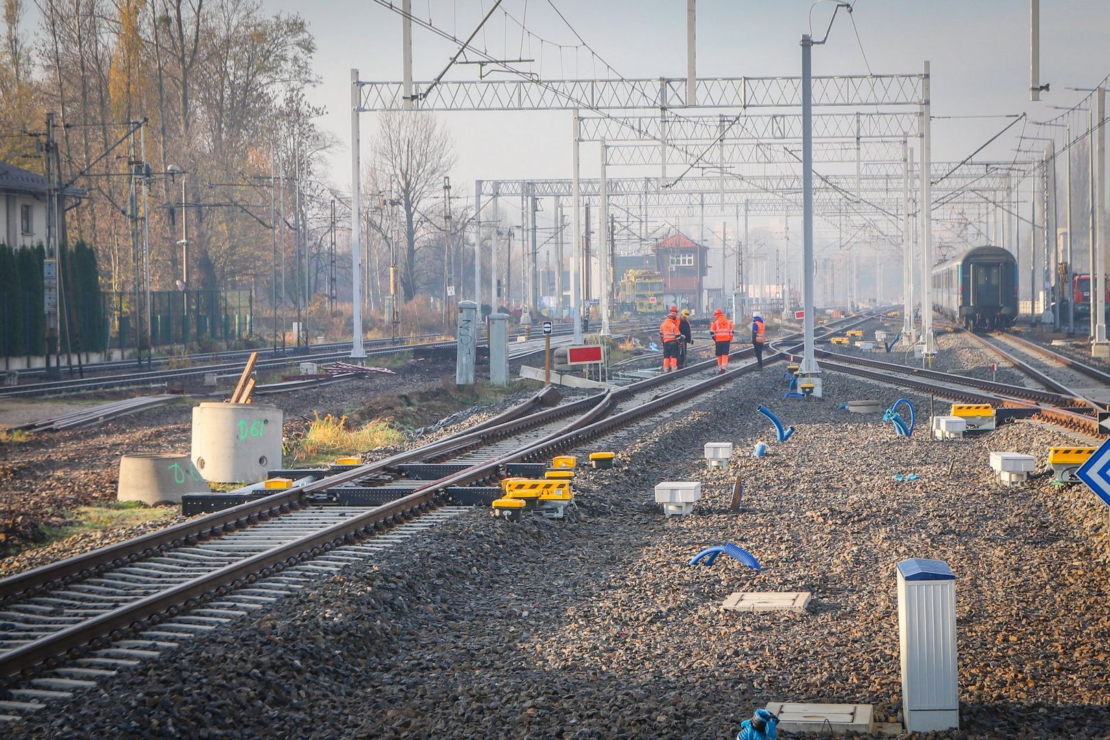 Sosnowiec. Dworzec kolejowy główny. Nowy peron nr 3 otwarty. 5 listopada 2025.