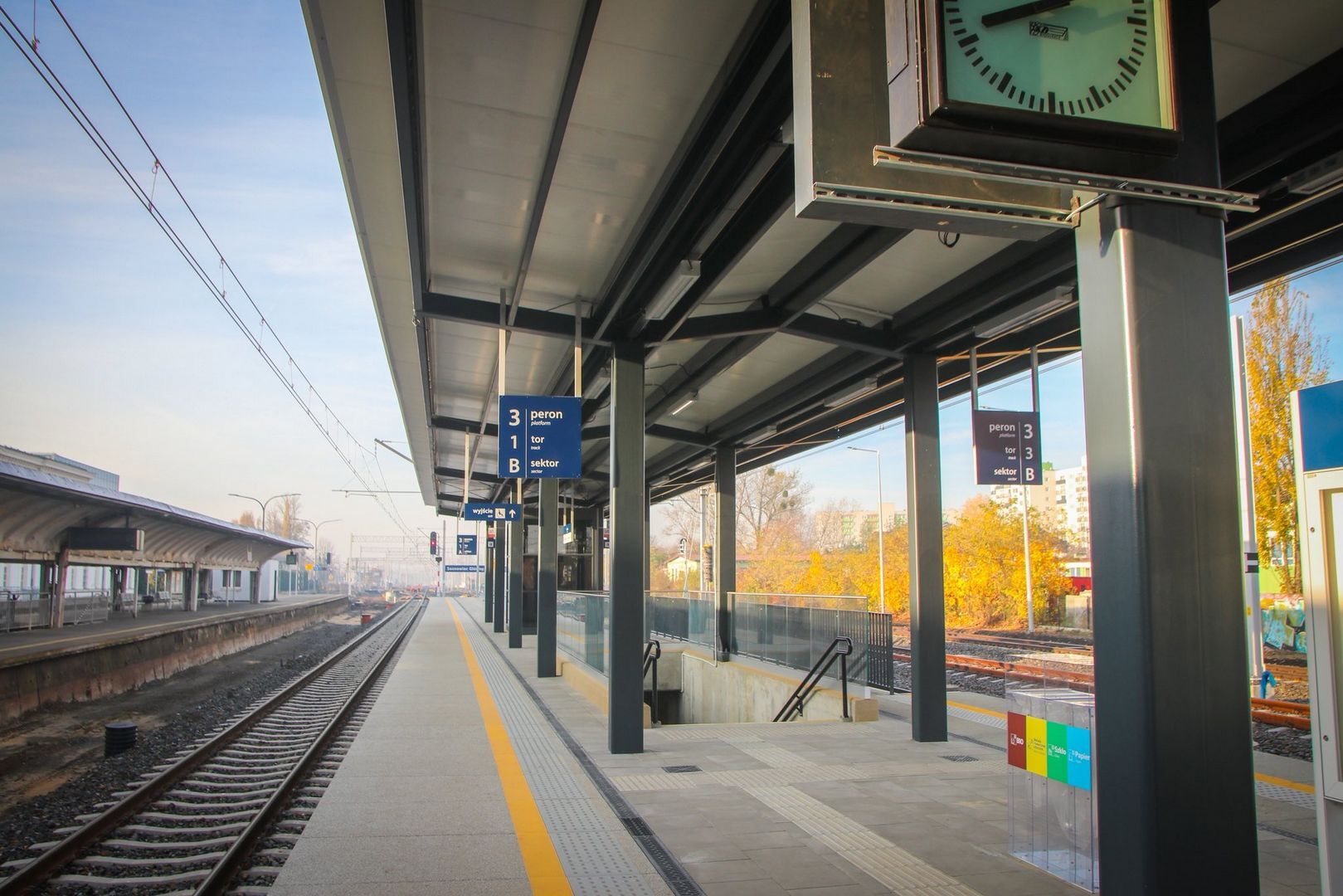 Sosnowiec. Dworzec kolejowy główny. Nowy peron nr 3 otwarty. 5 listopada 2025.