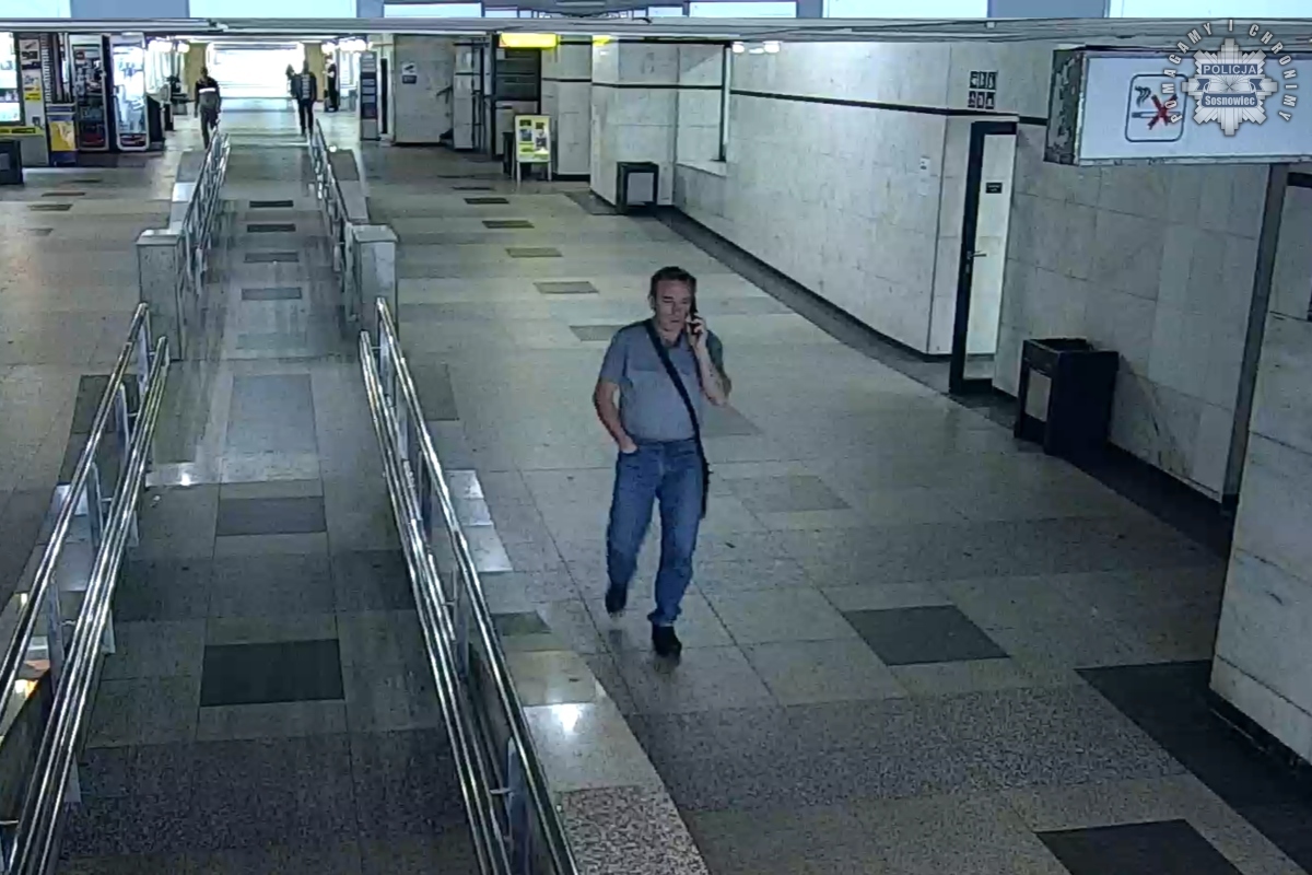 Sosnowiec. Tunel pod dworcem kolejowym Sosnowiec Główny. Podejrzany o pobicie przechodnia. 27 kwietnia 2025.