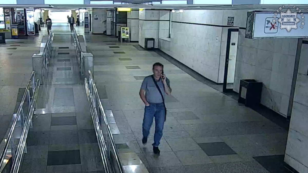 Sosnowiec. Tunel pod dworcem kolejowym Sosnowiec Główny. Podejrzany o pobicie przechodnia. 27 kwietnia 2025.