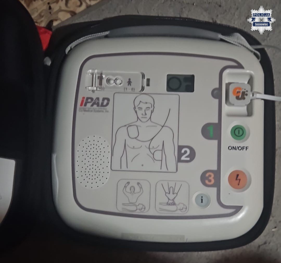 Sosnowiec-Juliusz. Skradziony defibrylator (AED) z biblioteki, znaleziony przypadkiem podczas interwencji. 10 marca 2026