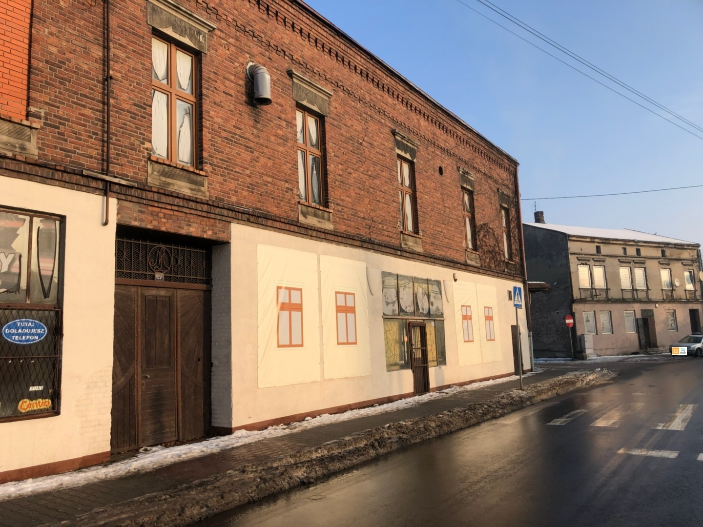 Sosnowiec-Pogoń. Ulica Nowopogońska, po lewej ulica Racławicka. 15 stycznia 2026.