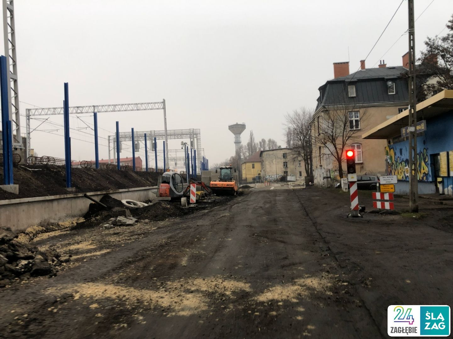 Sosnowiec. Przebudowa wiaduktu kolejowego i drogi między Sielcem a Pogonią (plac Tadeusza Kościuszki / ulica Nowopogońska). 20 grudnia 2025.