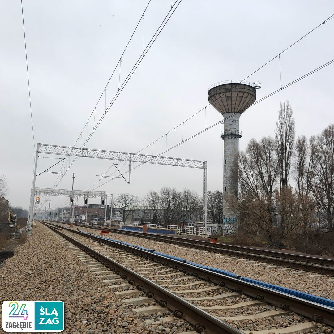 Sosnowiec. Przebudowa wiaduktu kolejowego i drogi między Sielcem a Pogonią (plac Tadeusza Kościuszki / ulica Nowopogońska). Tory. 22 grudnia 2025.