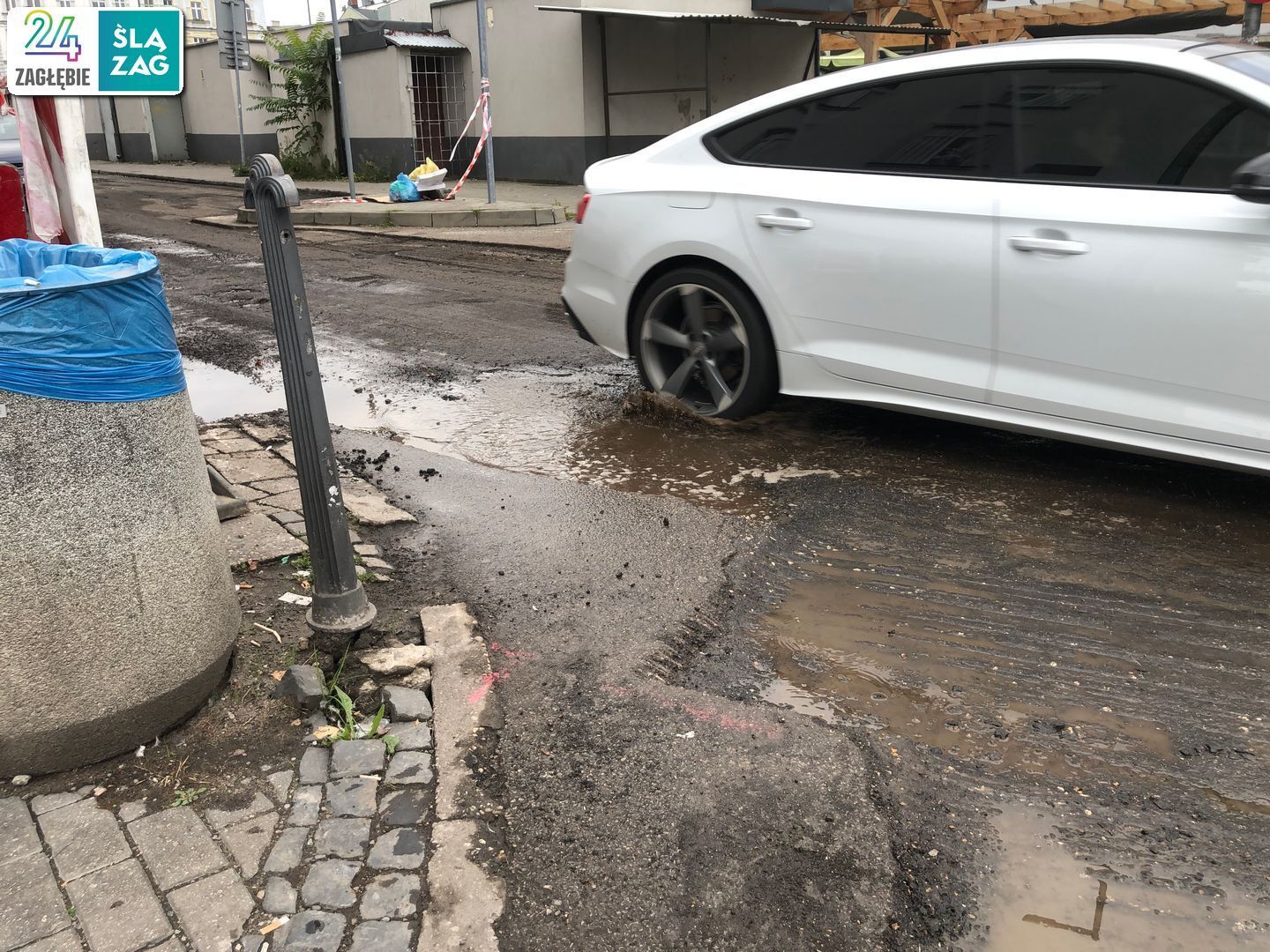 Sosnowiec. Ulica Szklarniana – remont jezdni i chodnika. 1 października 2025.