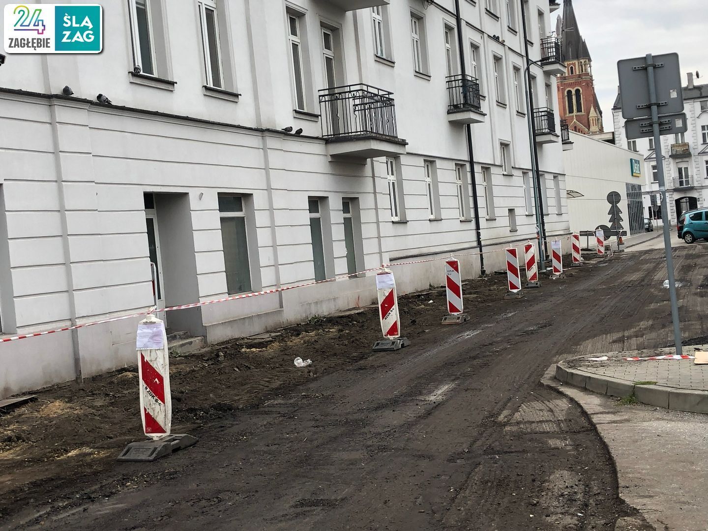 Sosnowiec. Ulica Szklarniana – remont jezdni i chodnika. 1 października 2025.