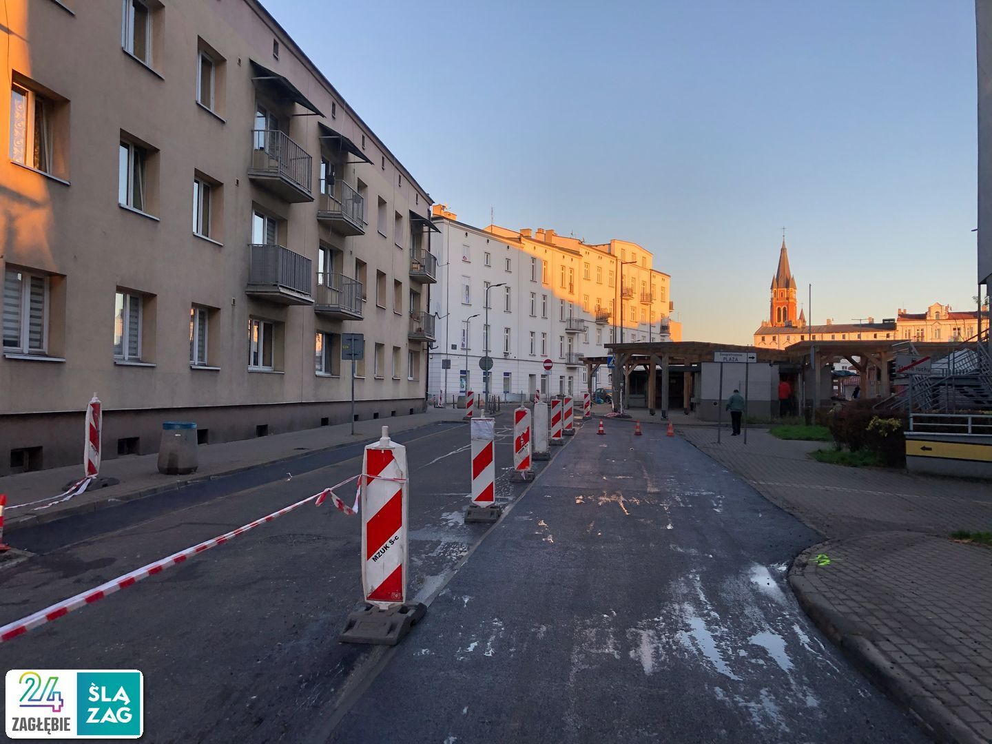 Sosnowiec. Ulica Szklarniana – remont jezdni i chodnika. 6 listopada 2025.