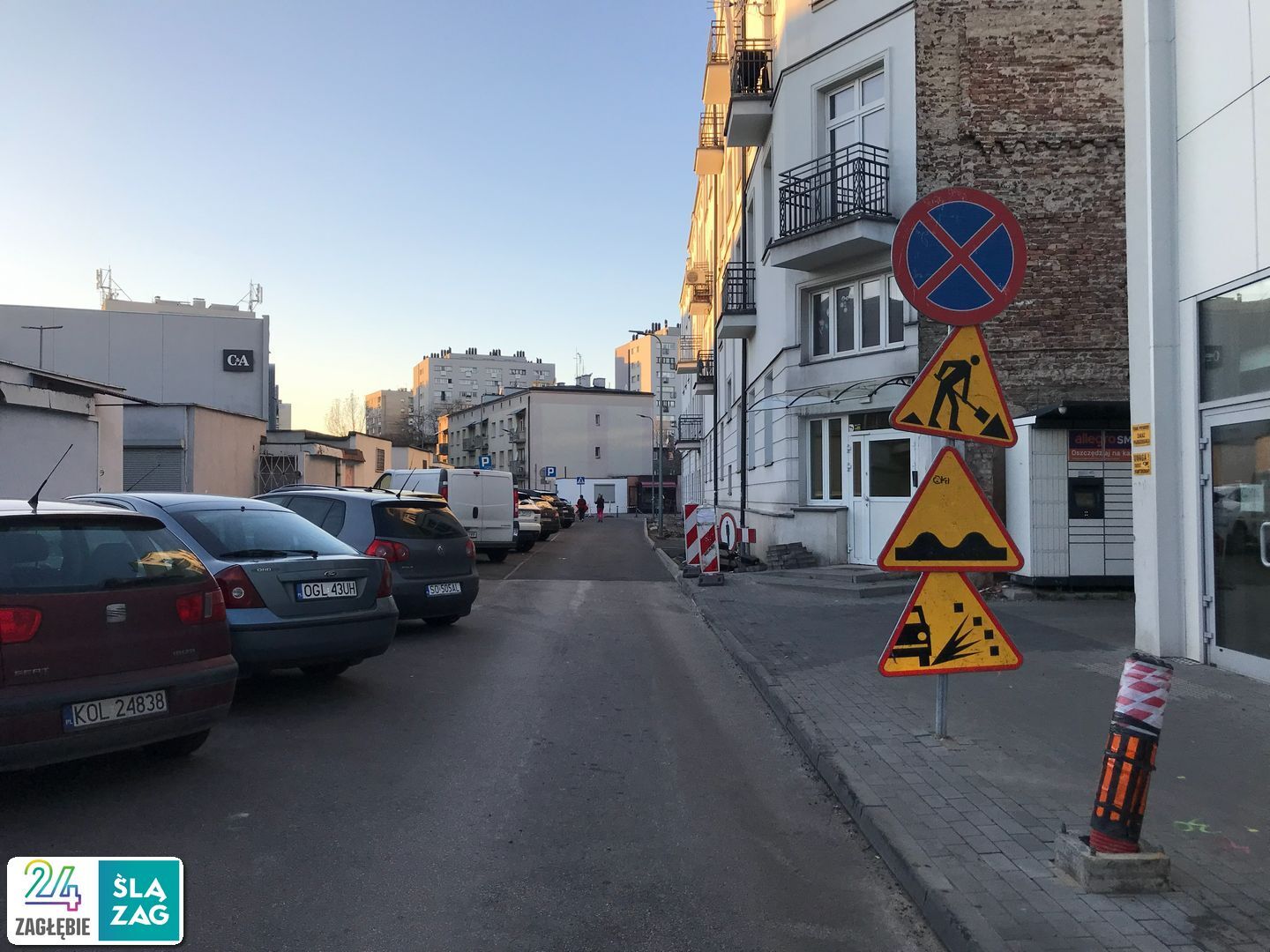 Sosnowiec. Ulica Szklarniana – remont jezdni i chodnika. 6 listopada 2025.