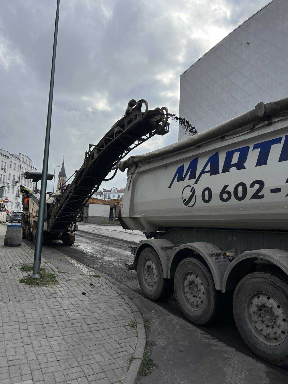 Sosnowiec. Remont ulicy Szklarnianej. 30 września 2025.