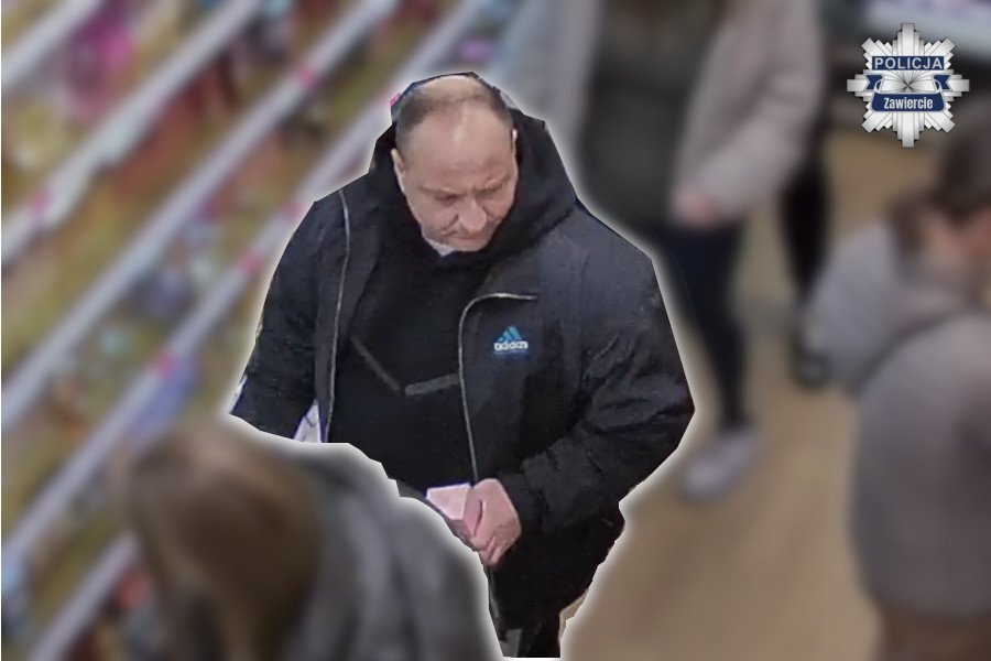 Zawiercie. Poszukiwany w związku z kradzieżą w drogerii. 14 listopada 2025.