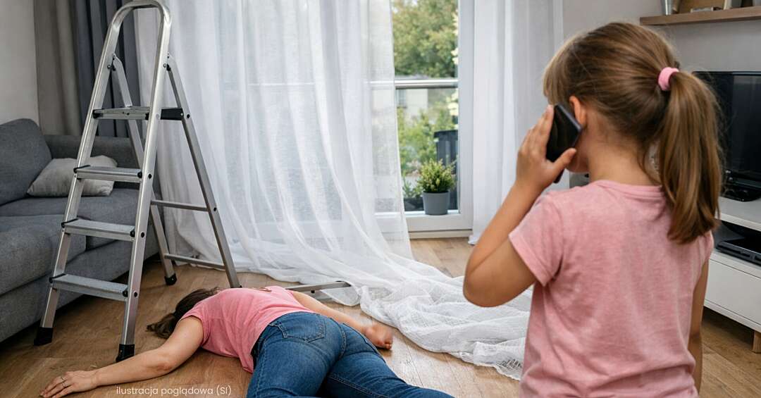 Spadła z drabiny i dostała napadu drgawek. Opanowaniem wykazała się 8-latka, która wezwała pomoc