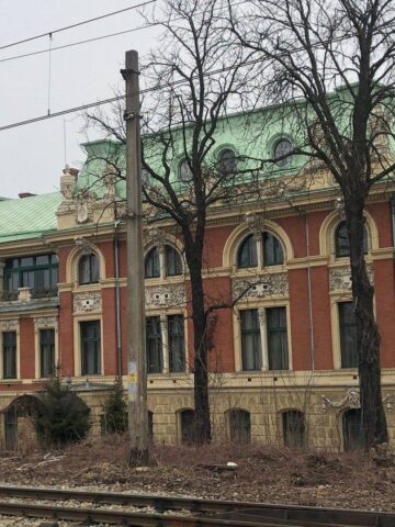 Sosnowiec. Pałac Dietla. Elewacja wschodnia. 23 lutego 2025. Sosnowiec. Pałac Dietla. Elewacja wschodnia. 23 lutego 2025.