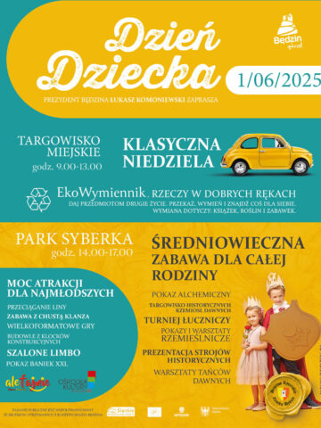 Dzień Dziecka 2025 w Będzinie. Plakat. 1 czerwca 2025. Dzień Dziecka 2025 w Będzinie. Plakat. 1 czerwca 2025.