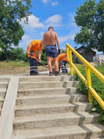 Czeladź-Piaski. Betony – chodnik pomiędzy ulicami Betonową a Nowopogońską w trakcie budowy. Sierpień 2025. Czeladź-Piaski. Betony – chodnik pomiędzy ulicami Betonową a Nowopogońską w trakcie budowy. Sierpień 2025.