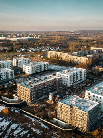 Czeladź. Ulica generała Józefa Hallera. Budowa osiedla TBS. Luty 2025. Czeladź. Ulica generała Józefa Hallera. Budowa osiedla TBS. Luty 2025.