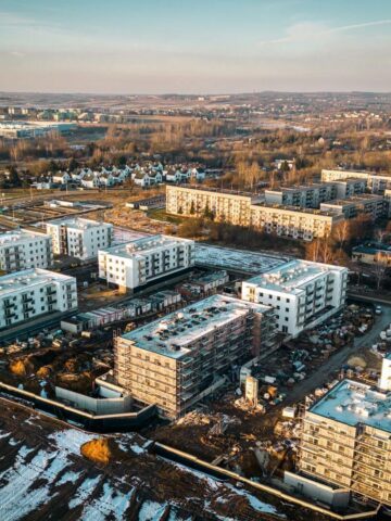 Czeladź. Ulica generała Józefa Hallera. Budowa osiedla TBS. Luty 2025. Czeladź. Ulica generała Józefa Hallera. Budowa osiedla TBS. Luty 2025.