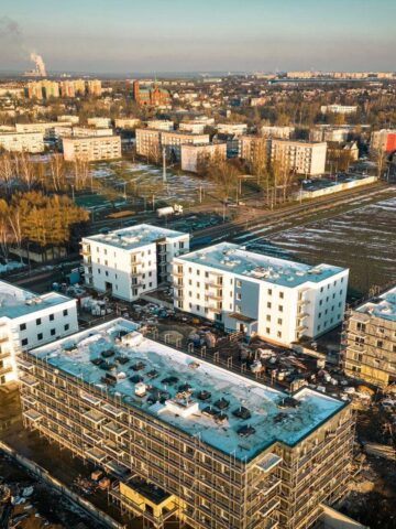 Czeladź. Ulica generała Józefa Hallera. Budowa osiedla TBS. Luty 2025. Czeladź. Ulica generała Józefa Hallera. Budowa osiedla TBS. Luty 2025.