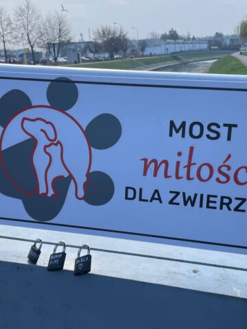 Otwarcie Mostu Miłości do Zwierząt nad Czarną Przemszą w Będzinie Otwarcie Mostu Miłości do Zwierząt nad Czarną Przemszą w Będzinie