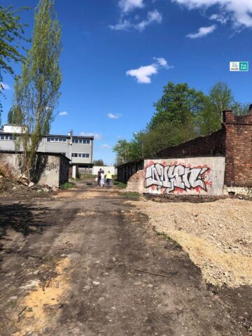 Sosnowiec. Łącznica między Pogonią a Starym Sosnowcem (ulica Gospodarcza) w czasie budowy. 19 kwietnia 2025. Sosnowiec. Łącznica między Pogonią a Starym Sosnowcem (ulica Gospodarcza) w czasie budowy. 19 kwietnia 2025.