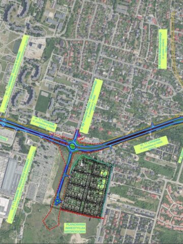 Sosnowiec. Plan nowej łącznicy tramwajowej między pętlą na rondzie Jana Pawła II a torowiskiem na rondzie Żołnierzy Wyklętych. Lipiec 2025. Sosnowiec. Plan nowej łącznicy tramwajowej między pętlą na rondzie Jana Pawła II a torowiskiem na rondzie Żołnierzy Wyklętych. Lipiec 2025.