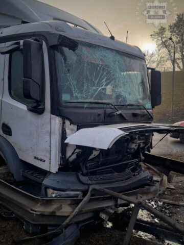 Sosnowiec. Wypadek na S86. 25 lutego 2025. Sosnowiec. Wypadek na S86. 25 lutego 2025.