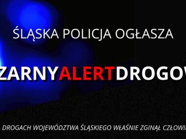 Czarny alert drogowy Czarny alert drogowy